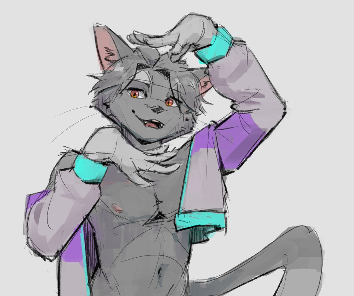 Weird cat doing weird pose