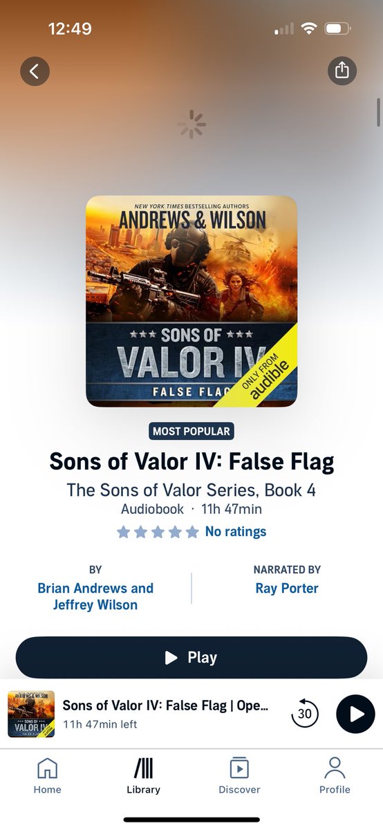 GervaisBooks's tweet image. I just picked the audiobook I’ll listen to on my upcoming 10-hour flight to Athens: SONS OF VALOR IV: FALSE FLAG written by my dear friends @BAndrewsJWilson. 

I’ve said it before and I’ll say it again: Andrews &amp;amp; Wilson are the best military thriller writers of our generation.…