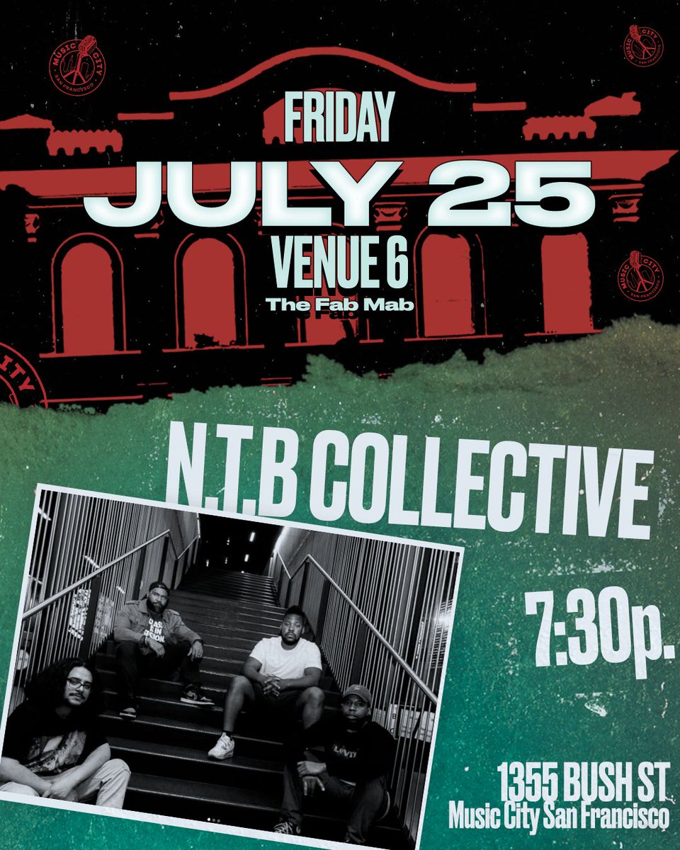 Friday! 
We've got @huntinglions707 @nixedband @thebackstabberssj and <a href="/poorluckies/">The Poor Luckies</a> on Main Stage Downstairs, @perrysingssinatra is opening for @unauthorizedrollingstones
@ntbcollective will be taking stage 6, and @gavinbermudezmusic on stage 4

See you at 1355 Bush St!