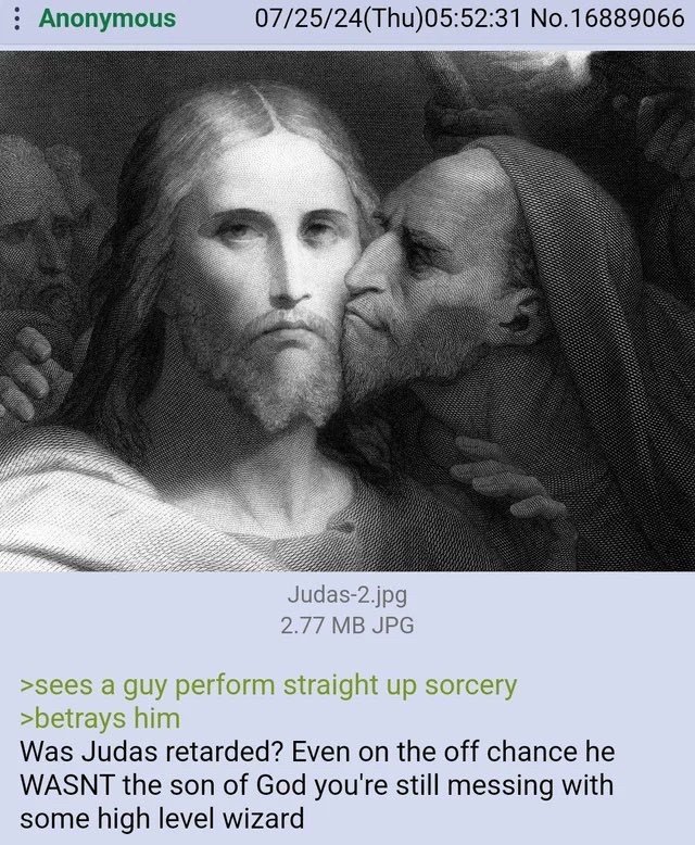 SifuYeti's tweet image. &quot;Was Judas Retarded?&quot; would be a solid sermon title