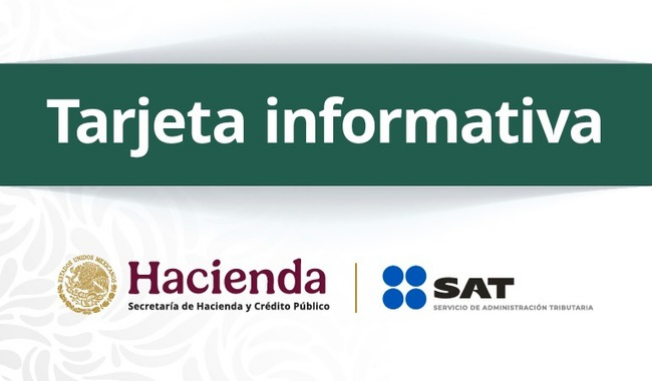 Conafab's tweet image. SAT: Tarjeta informativa 9

gob.mx/sat/prensa/tar…