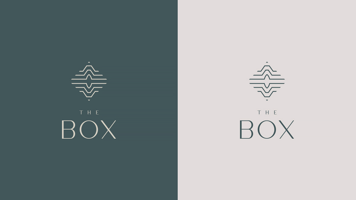 pluckdesign's tweet photo. Final lockups, marks, and wordmark construction. Artwork © The Box. https://t.co/Q9RjxwfNHU