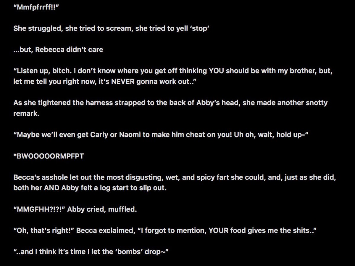 Comm for Anon; Abby gets “fed”

Just some more beauty from the gross gals~

+story!