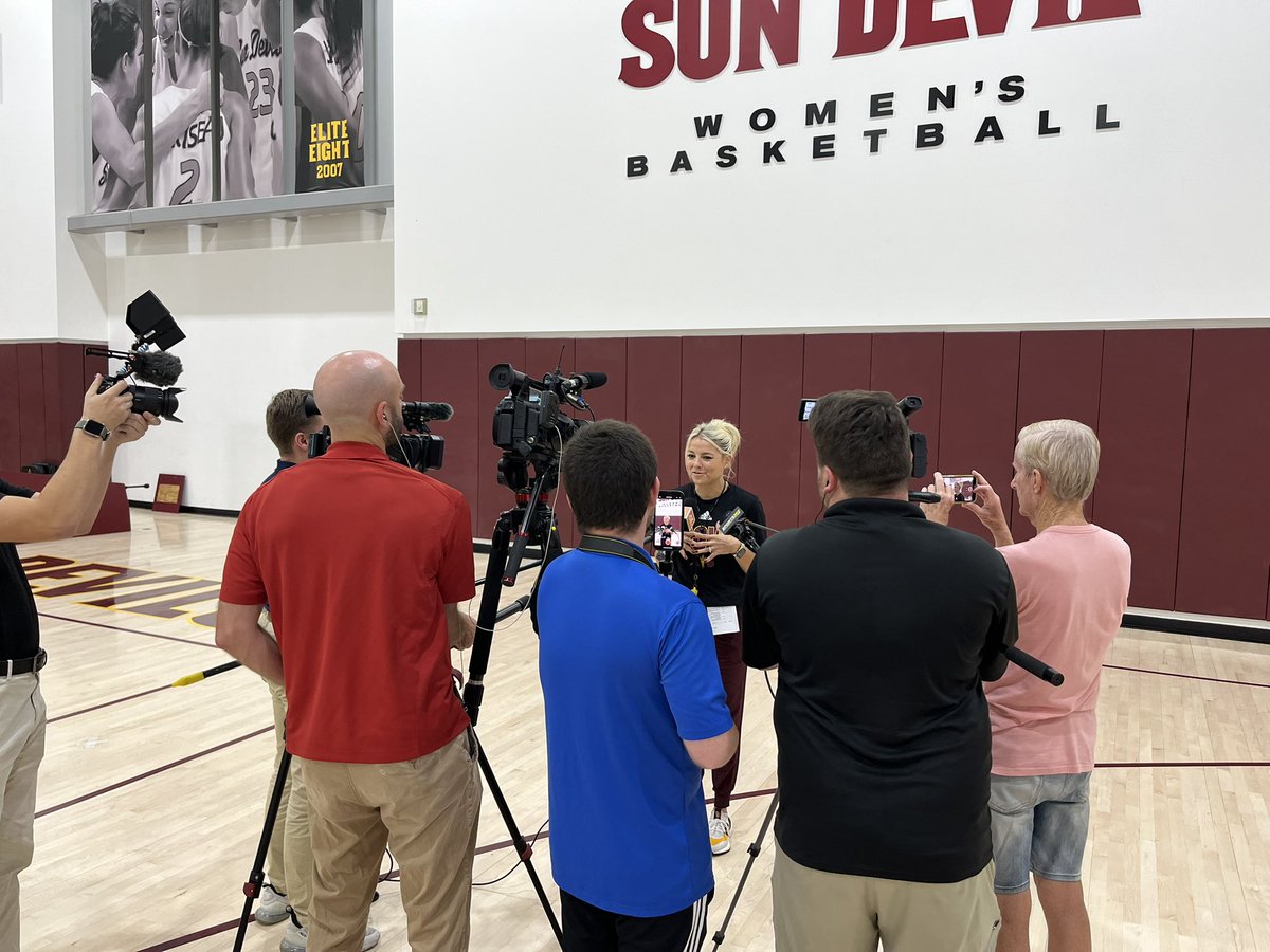 Doug Tammaro (@dougtammaro) on Twitter photo Women’s Hoops get together today for STH and <a href="/sundevilclub/">Sun Devil Club</a> members
squeezing in some media prior. Women’s Hoops get together today for STH and <a href="/sundevilclub/">Sun Devil Club</a> members
squeezing in some media prior.