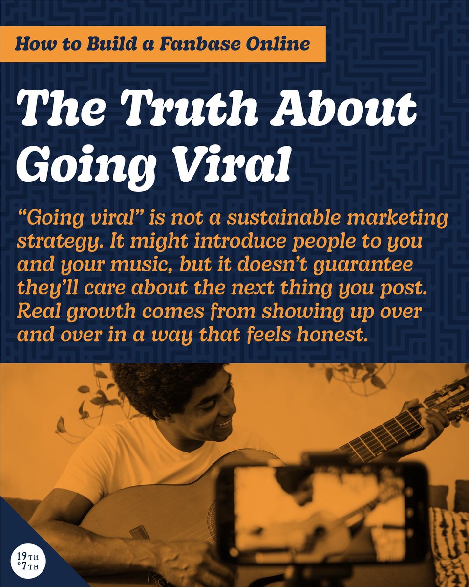 19th7th's tweet image. (1/2) Want to grow your fanbase? Whether you're just starting or already touring, the right digital strategy makes all the difference. We’re sharing real tips on content, consistency &amp;amp; engagement.
 🎧 Link in bio.
 #MusicMarketing #IndependentArtist #FanbaseBuilding