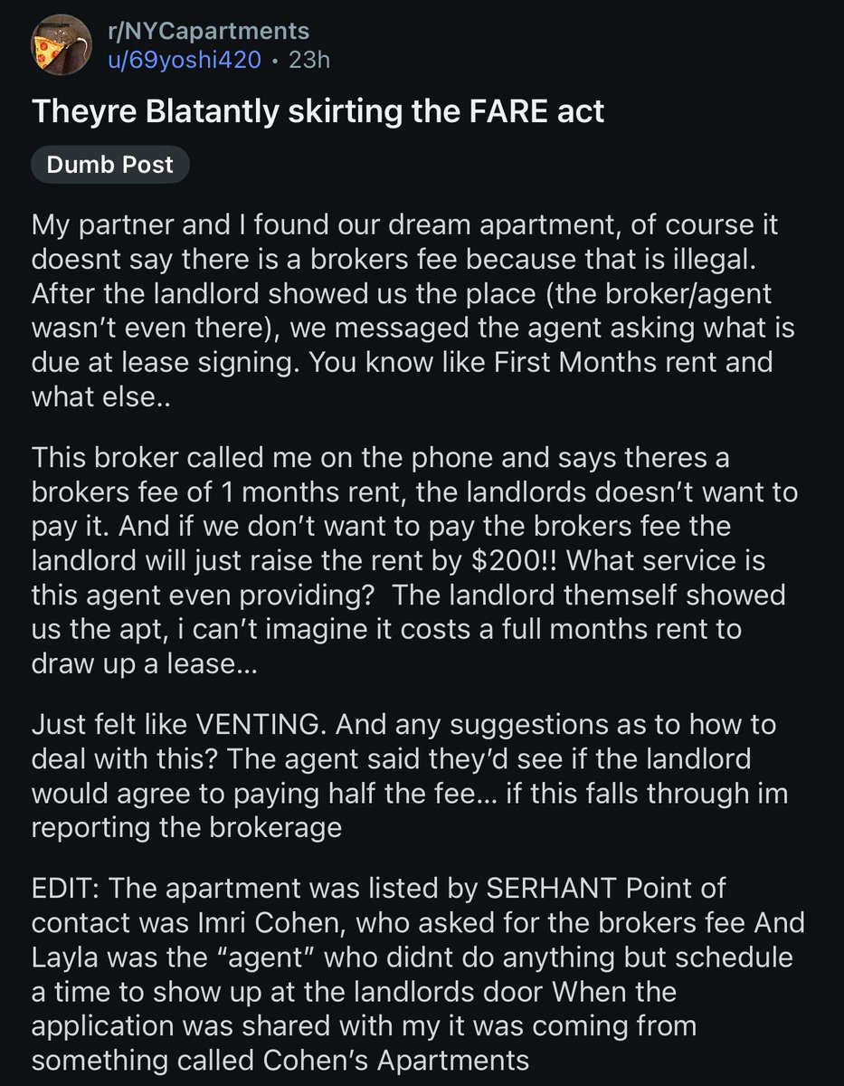 HunterBoone's tweet image. hey @OsseChi, how do we report @RyanSerhant’s @Serhant_ for skirting the FARE act? reddit.com/r/NYCapartment…
