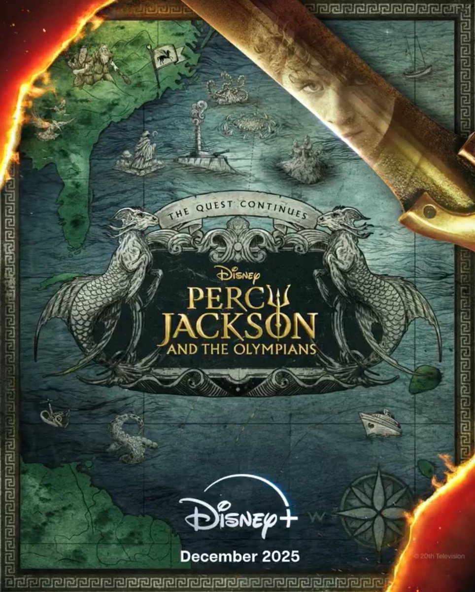 First poster for ‘PERCY JACKSON AND THE OLYMPIANS’ season 2.

Premiering December on Disney+.