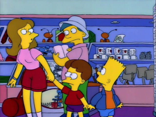 QuotesSimpsons1's tweet image. Barclay, Barry, Bert... Bort? Come on. "Bort"?
Mommy, buy me a license plate.
No. Come along, Bort.
Are you talking to me?
No. My son is also named Bort.
#TheSimpsons