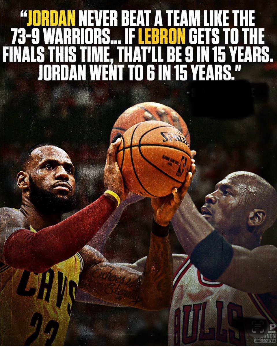 NycVipers's tweet image. Michael Jordan never reached more than three consecutive Finals before stepping away from the game—twice.
LeBron James, on the other hand, went to eight straight Finals and nine in a ten-season span.
Bron is mentally tougher and it's not close.