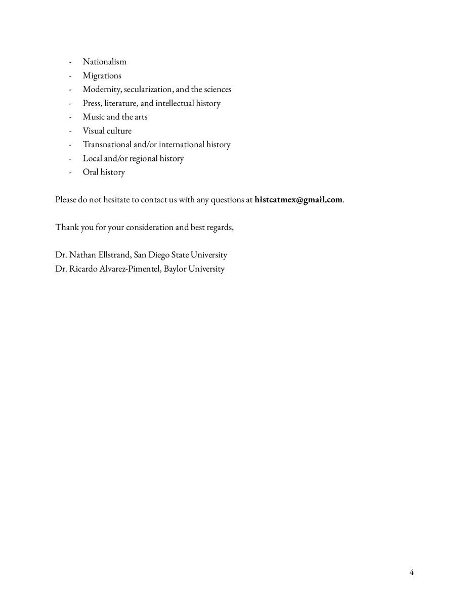 ***Call for Papers***  Historians of Catholic Mexico (HISTCATMEX) Seminar Series   

We are bringing back our seminar series for the 2025-2026 academic year! Please see the attached images.  

Deadline: August 15, 2025