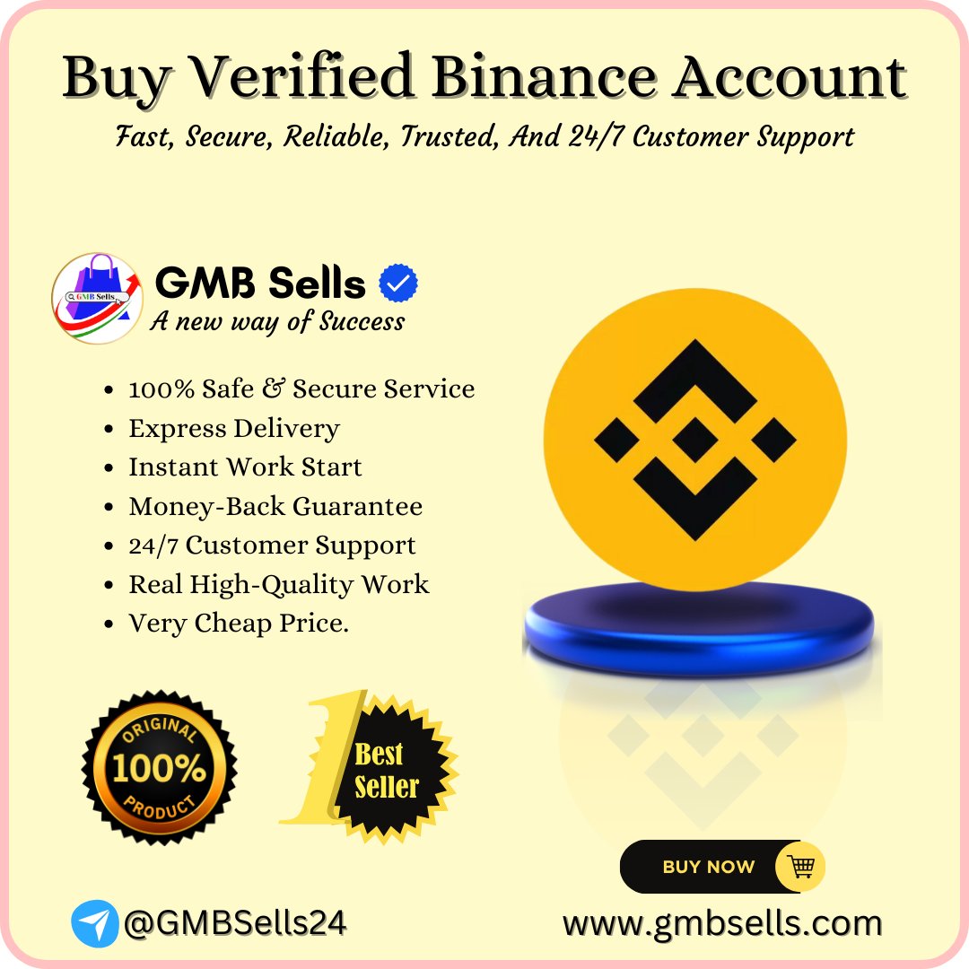 CashAppHC's tweet photo. GMBSells offers fully verified Binance accounts with KYC completed — ready for instant trading, P2P transactions, and secure crypto operations.
Delivered fast, safely, and with 24/7 Telegram support at @GMBSells24.

🌐 https://t.co/NnnQuEZ8Ui 📌 https://t.co/i1tfQKmLrr