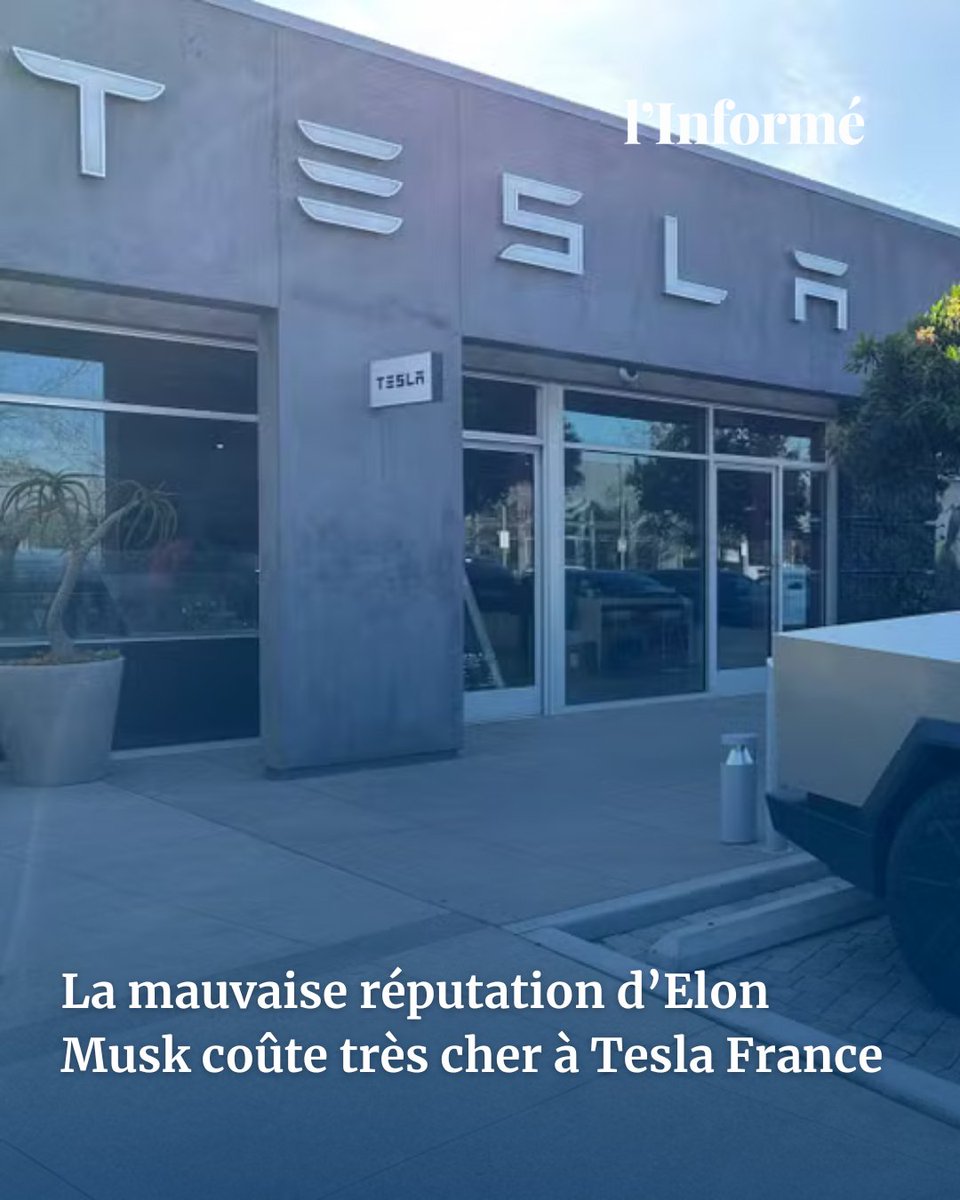 l'Informé (@linforme_) on Twitter photo 📉🔴 La réputation d’Elon Musk coûte très cher à Tesla France
Le constructeur a vu son chiffre d’affaires dégringoler de près d’un tiers l’an dernier. Et la chute va continuer cette année. <a href="/empaquette/">Emmanuel Paquette</a> & <a href="/thierrymestayer/">Thierry Mestayer</a> dévoilent les chiffres.
▶️ l.linforme.com/yey9vyh9 📉🔴 La réputation d’Elon Musk coûte très cher à Tesla France
Le constructeur a vu son chiffre d’affaires dégringoler de près d’un tiers l’an dernier. Et la chute va continuer cette année. <a href="/empaquette/">Emmanuel Paquette</a> & <a href="/thierrymestayer/">Thierry Mestayer</a> dévoilent les chiffres.
▶️ l.linforme.com/yey9vyh9