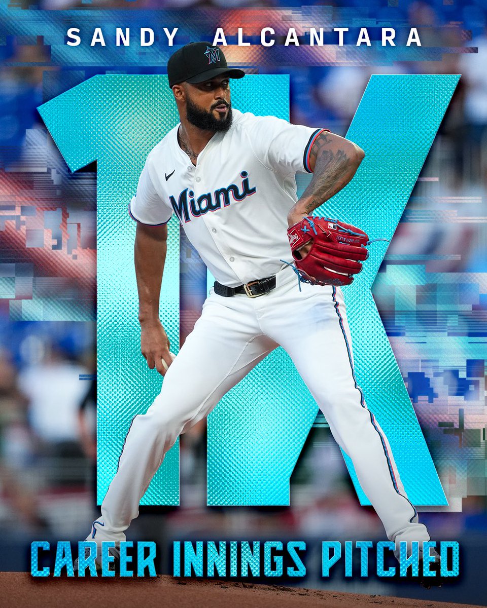 Marlins's tweet image. 1,000 innings pitched and counting for the workhorse 🐎
Congrats, Sandy!
