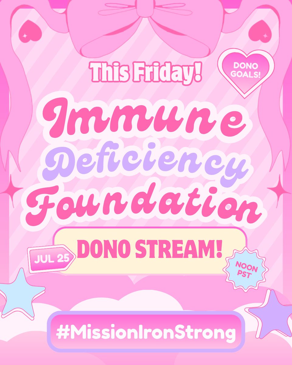 This Friday, July 25th, get ready to make some magic! ✨

I'm hosting a Goose Goose Duck charity stream to support Mousey💖 and the Immune Deficiency Foundation, and I need you!

Moots, oomfs, and future moots, let me know if you want to join!!

#MissionIRONSTRONG
