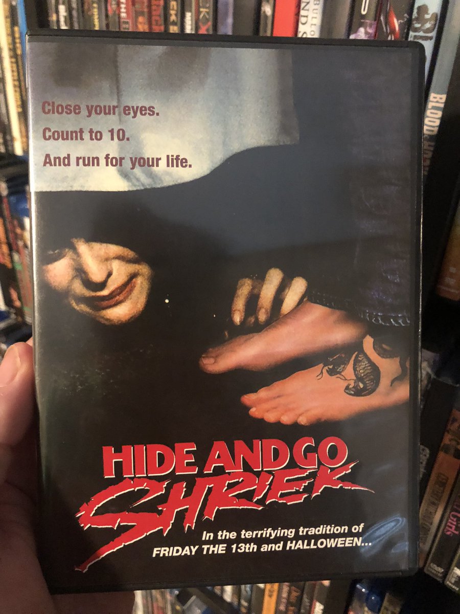 bonkersasscin's tweet image. I’m guessing this is probably a first for humanity: I’m watching HIDE AND GO SHRIEK (1988) for artistic inspiration.
