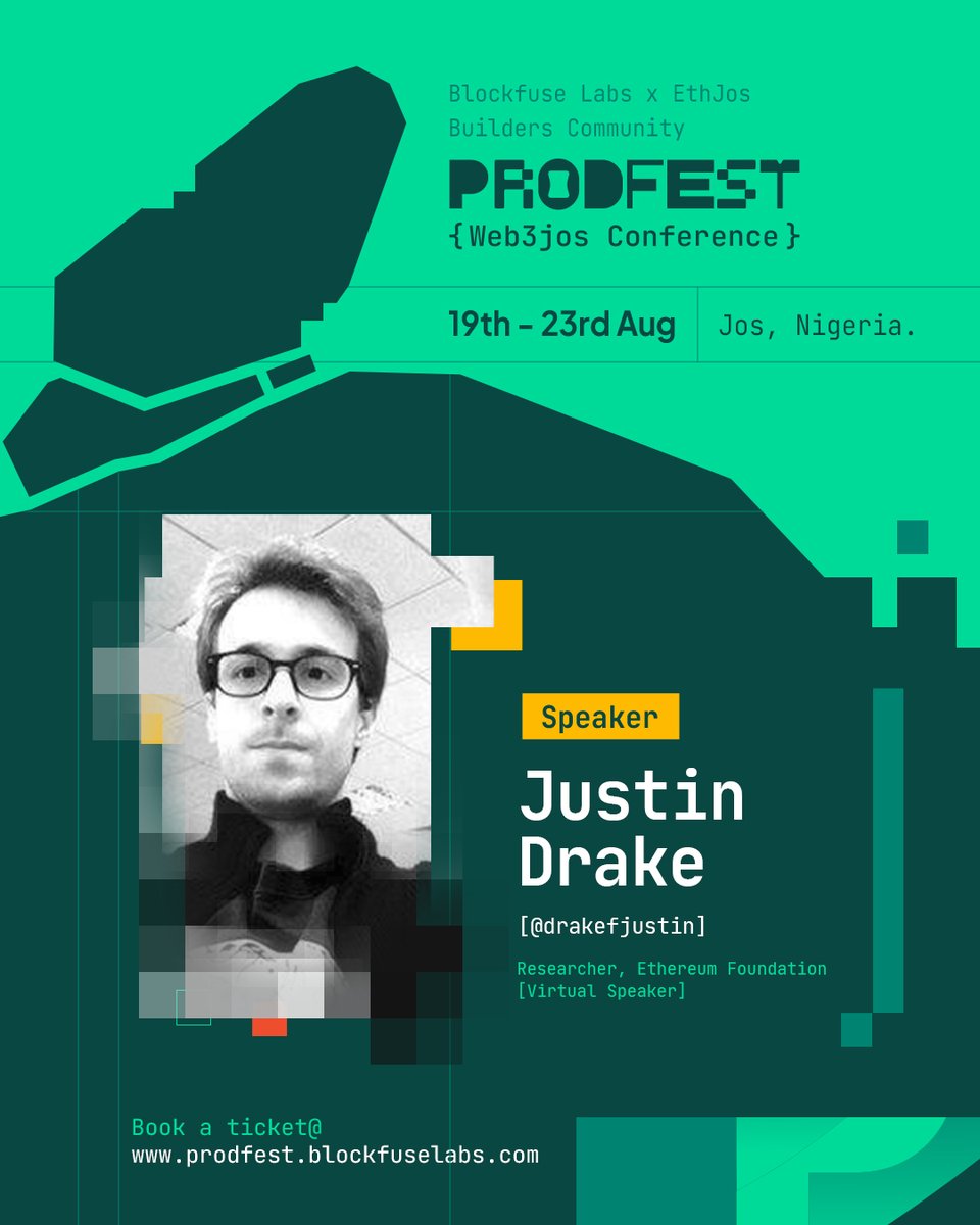 PRODFEST-Web3JosConference (@web3joscon) on Twitter photo Weāre excited to announce that Justin Drake, Ethereum Foundation researcher and one of the leading minds shaping Ethereumās future, will be speaking at ProdFest 2025.
<a href="/drakefjustin/">Justin Drake</a> will lead a deep technical session tailored for developers working at the protocol and Weāre excited to announce that Justin Drake, Ethereum Foundation researcher and one of the leading minds shaping Ethereumās future, will be speaking at ProdFest 2025.
<a href="/drakefjustin/">Justin Drake</a> will lead a deep technical session tailored for developers working at the protocol and