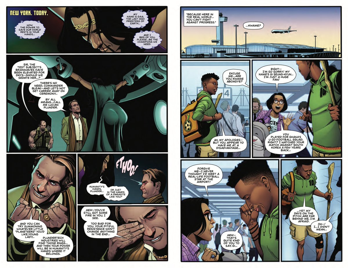 Peposed's tweet image. OUT NOW: Can Space Ghost survive the mind-bending machinations of Ultima? Find out in SPACE GHOST ANNUAL #1!
Meanwhile, the Planeteers converge on Manhattan — but their first meeting will be more explosive than they anticipated in CAPTAIN PLANET #2!
Both in comic shops NOW!