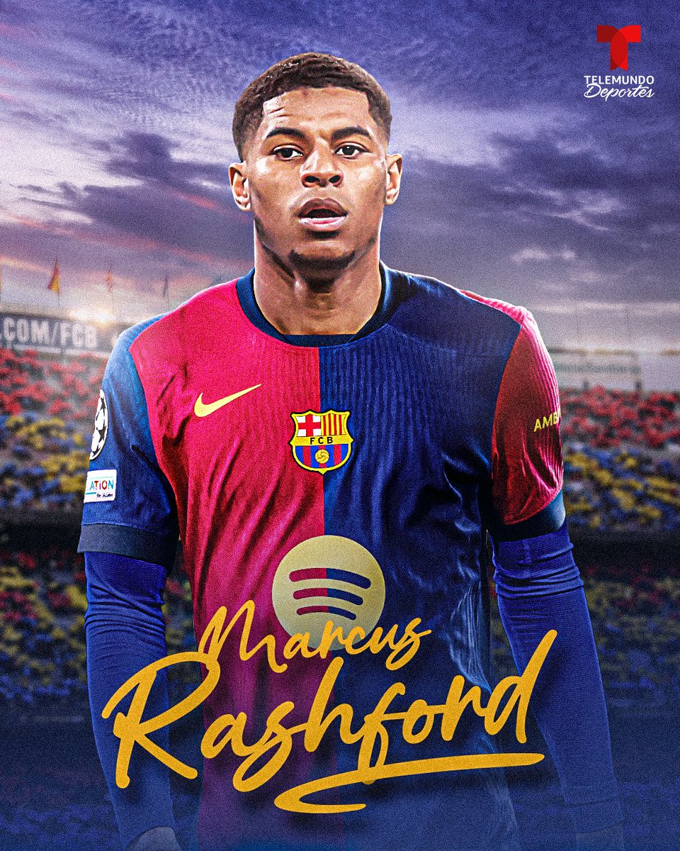 TelemundoSports's tweet image. ¡Rashford ya es del Barça! 🔵🔴
📝 El delantero inglés firmó y llega cedido hasta 2026 con opción de compra de 30 millones de euros. ¡Incluso rebajó su sueldo por cumplir su sueño! 😮
¿Será el nuevo ídolo del Camp Nou? 🤔
