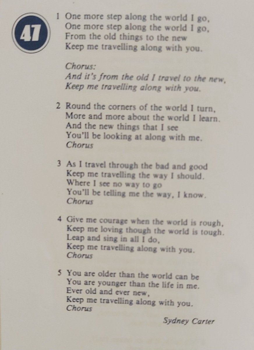 RetirementTales's tweet image. Every year, around this time, we like to remind you of the classic assembly hymn "One More Step Along the World I Go".
There are other assembly songs about moving on, but none has resonated quite like this 1971 gem, from folk singer Sydney Carter.