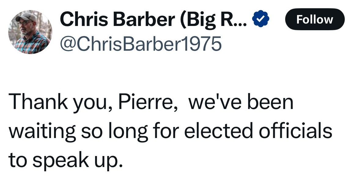 gator_gum's tweet image. Barber thinks Poilievre is an elected official?
Lol.
Hey @ChrisBarber1975, I have some news for you...