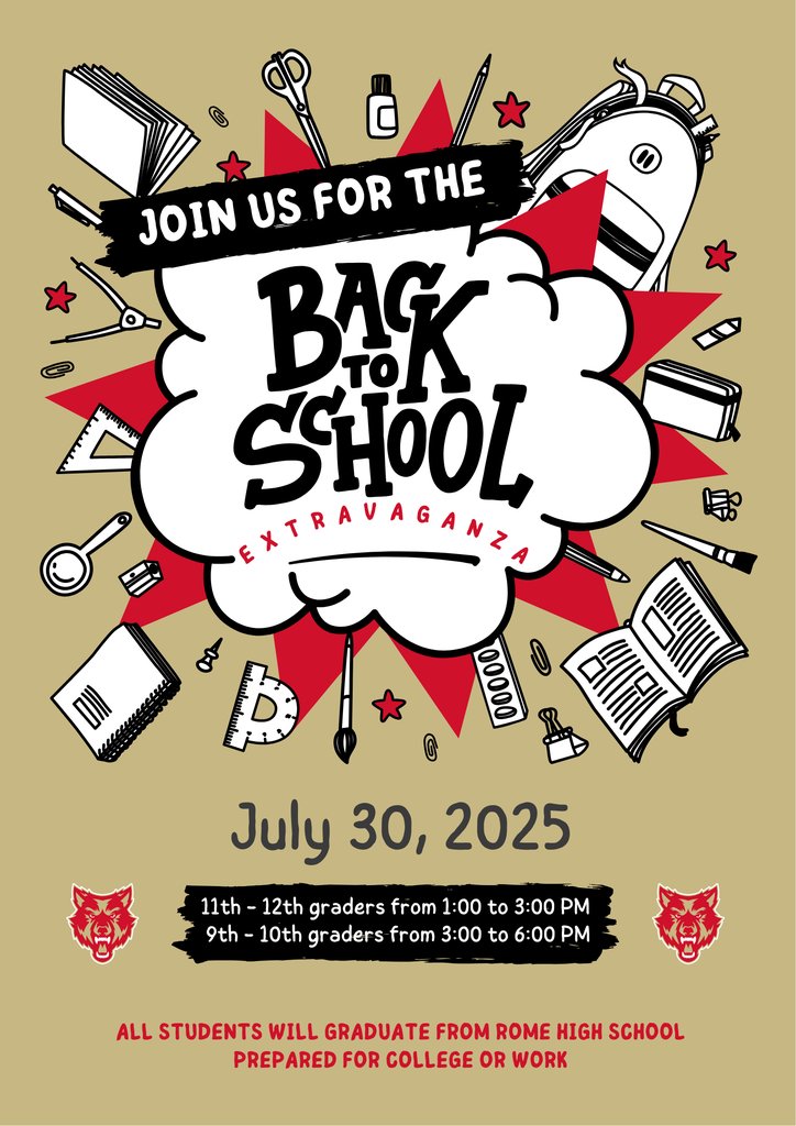 Updated Times:  The 2025 Back to School Extravaganza is just one week away! #GoWolves