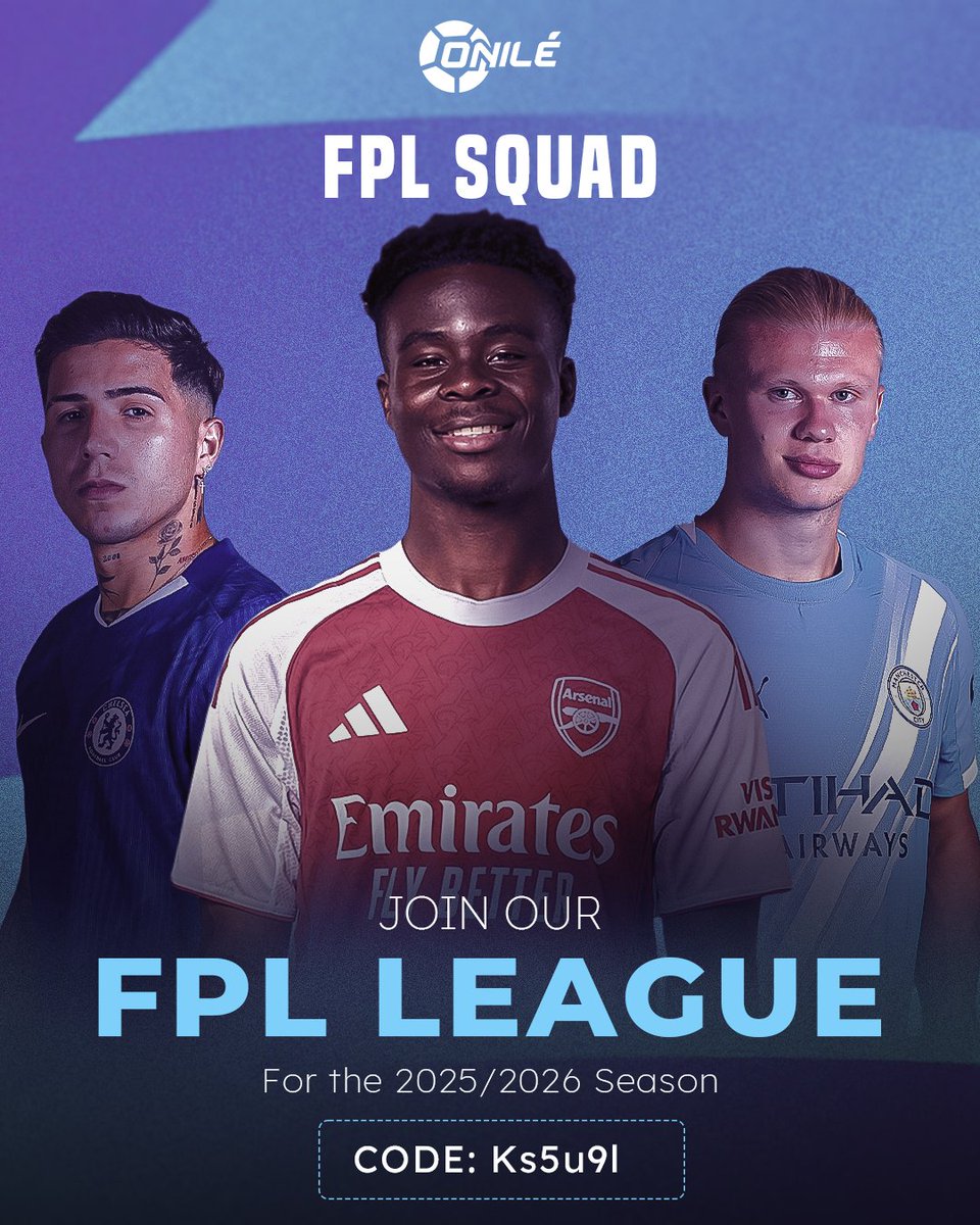 MrOnile_'s tweet image. Hello Guys! 👋
ONILE FPL SQUAD IS BACK FOR THE 2025/2026 SEASON 💪
To join the Onile FPL league, simply use the link below and you'll be added automatically after you've entered the game. 👇
fantasy.premierleague.com/leagues/auto-j…
Or enter the League Code manually: ks5u9l
Grand…