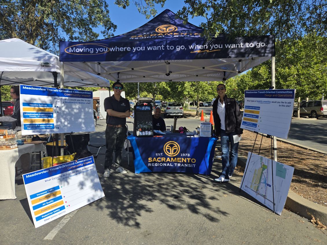 RideSacRT's tweet image. Thank you to Alchemist for having us at the 🥕🍅 Meadowview Certified Farmers' Market on Sunday. It was great being in the community and getting feedback on our Transit Community Oriented study as we work to determine potential development in the area.
Thank you to those who…