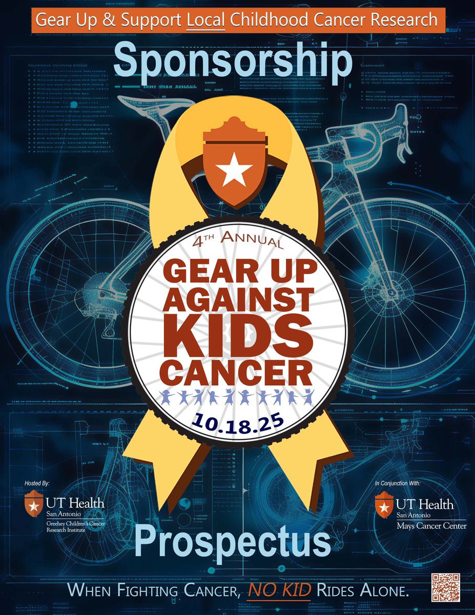 UTHealthGCCRI's tweet image. Join Us in the Fight Against Childhood Cancer—One Pedal at a Time - mailchi.mp/uthscsa/gear-u…