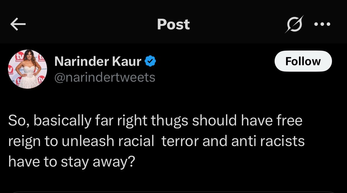 NotFarLeftAtAll's tweet image. Narinderthal Kaur thinks everyone who protests undocumented males being housed near their families are “Far-Right