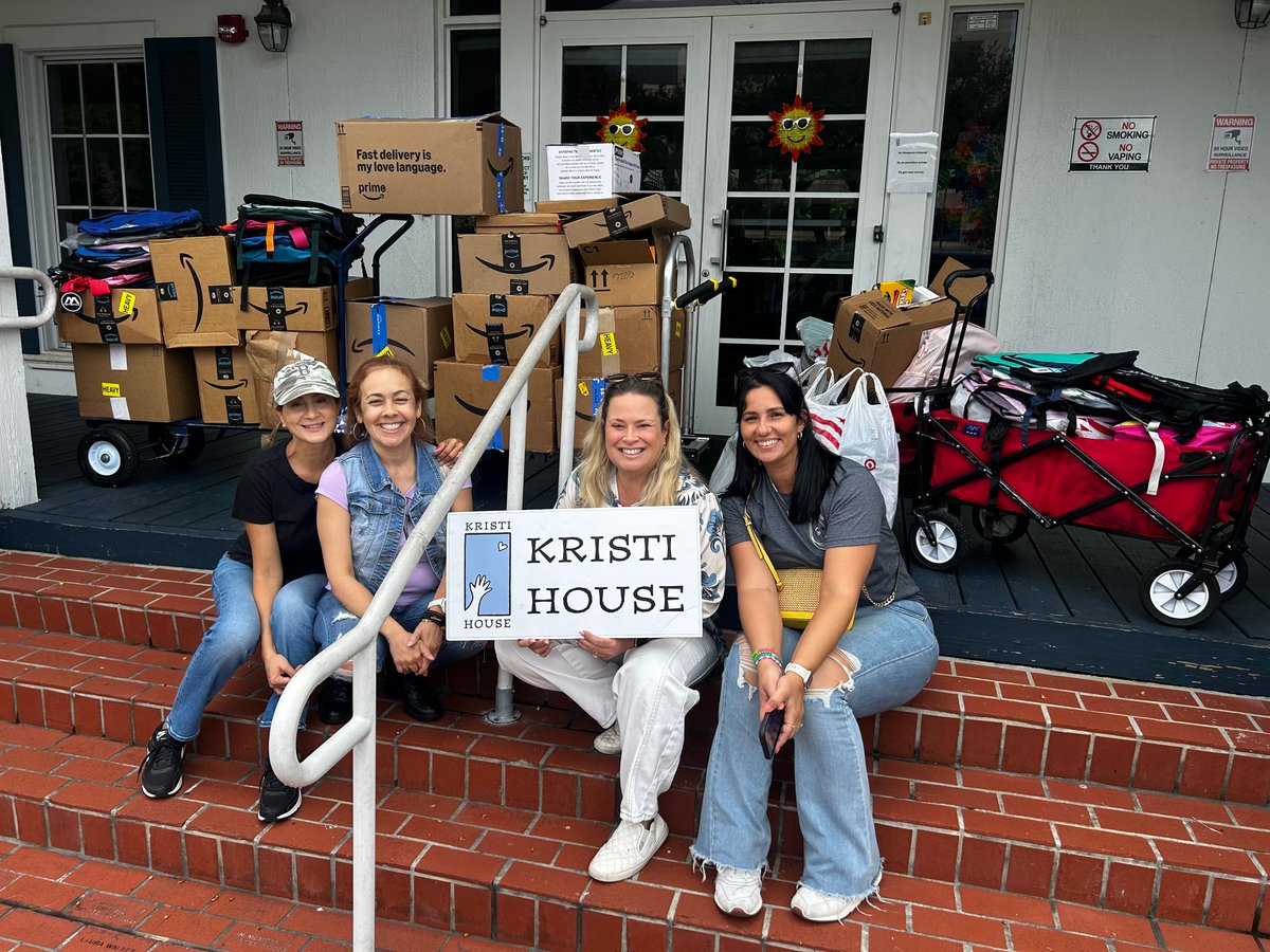 Thank you to <a href="/OneStepChurch/">One Step Church</a> for the generous donation of school supplies and backpacks, boxes upon boxes stacked high with support for Kristi House kids. Your generosity helps ensure they’re equipped for the school year and can focus on what matters most: healing and hope.
