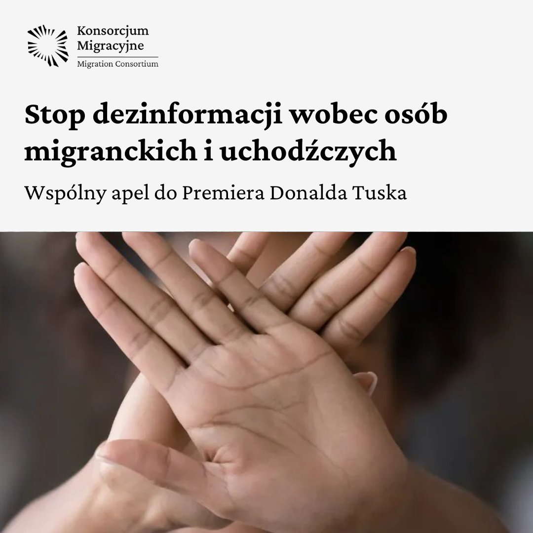 KMigracyjne's tweet image. Dołączamy do apelu, którego celem jest wyrażenie sprzeciwu wobec działań prowadzących do wzbudzania niepokoju społecznego, dezinformacji oraz utrwalania stereotypów na temat osób z doświadczeniem uchodźczym.
➡️ mapujpomoc.pl/stop-dezinform…