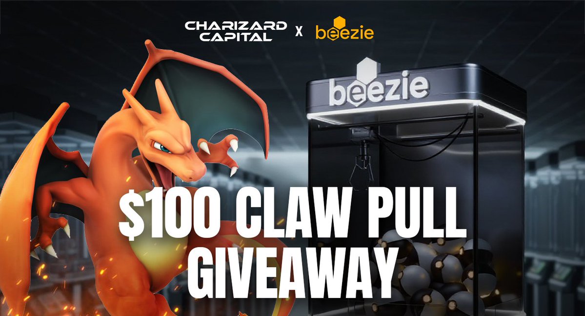 ZardCapital's tweet image. Charizard Capital is happy to announce that we are giving away 2 pulls from @beezie_io’s new TCG 50 Claw.
A fun way for our members to enjoy Pokemon onchain.
To enter:
Follow @ZardCapital + @beezie_io
Like this post
Tag 2 friends with your favorite Charizard
Winners picked in…