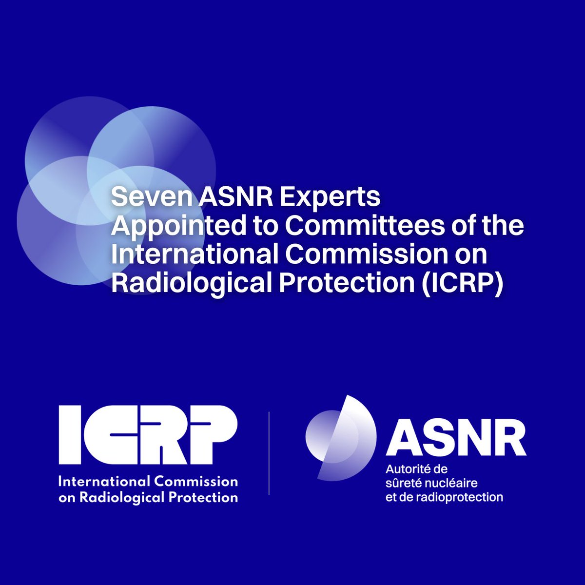 ASNR_FR's tweet image. #Nomination 🌐7 experts de l’ASNR nommés dans chacun des comités de la @ICRP dès juillet 2025.
Cette reconnaissance renforce le rôle de l&apos;ASNR dans les réflexions sur l’évolution et dans la consolidation du système de #radioprotection. 🙌
#RadiationProtection #cooperation