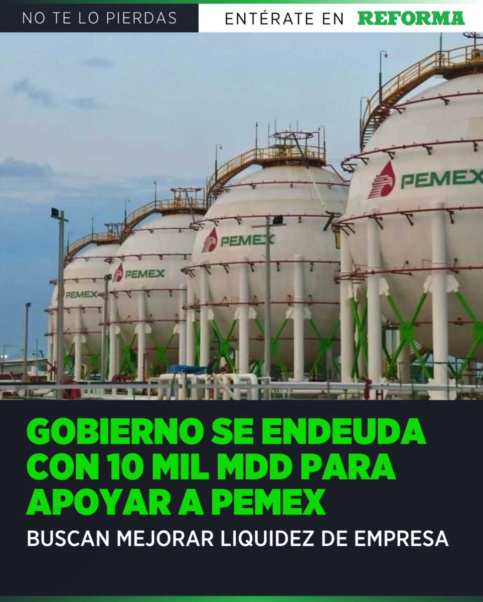 JTrianaT's tweet image. Traducción:
El gobierno de @Claudiashein está endeudando a los ciudadanos con 10 mil millones de pesos para intentar rescatar una empresa petrolera técnicamente quebrada por los caprichos ideológicos de @lopezobrador_ y la corrupción de su compadre, Octavio Romero.
Así de claro
