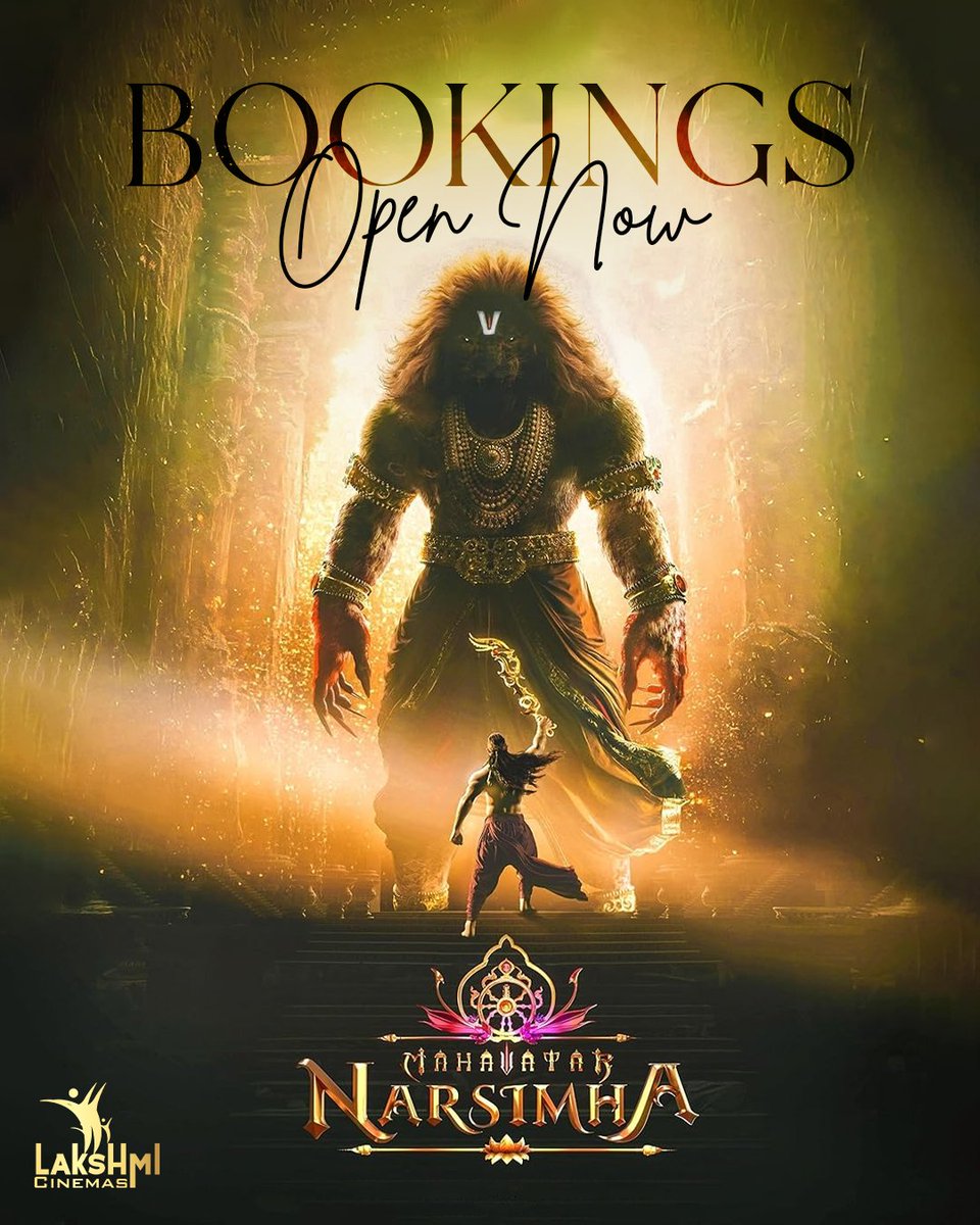 lakshmicinema's tweet image. #MahavatarNarasimha Bookings Open now at the Box office and book my show app.
#tamil #2d #LakshmiCinemas #Hosur