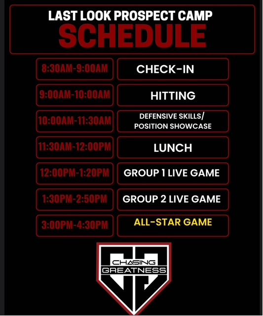 Camp Schedule‼️