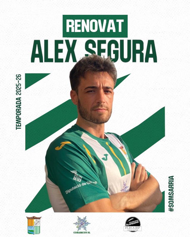 ⚽️ RENOVACIÓ ⚽️

Alex Segura renova i continuara una temporada més en el primer equip. Desena temporada per ell amb nosaltres.