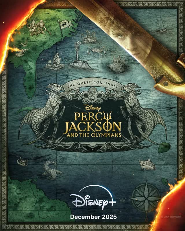 oraculosemideus's tweet image. Novo pôster oficial da T02 de "Percy Jackson e os Olimpianos"
Dezembro no Disney+