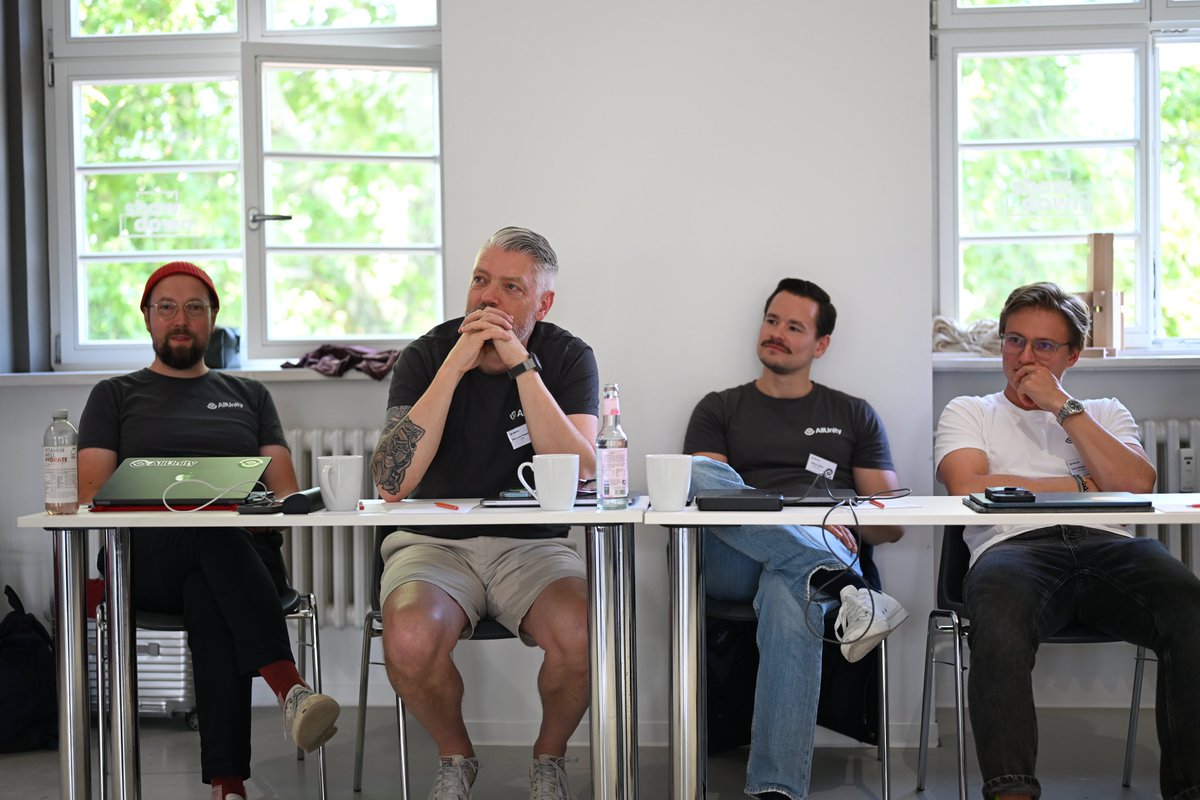 AllUnityStable's tweet image. Inside #AllUnity—where we’re shaping the future of payment innovation.
Here’s a glimpse of our team’s energy in action. Catch us brainstorming, coding, and building Europe’s digital euro infrastructure.
Want to be part of this momentum? 
Come help us turn big ideas into…