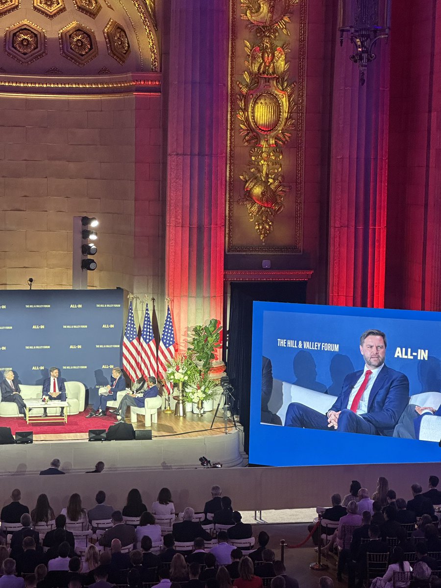 m_ccuri's tweet image. JD Vance points out him and Stephen Miller are the most hard line people on immigration in the admin.
"I don’t want these tech companies to fire 9,000 American workers and then say we can’t find workers here in America. That’s a bullshit story," he said at AI summit.