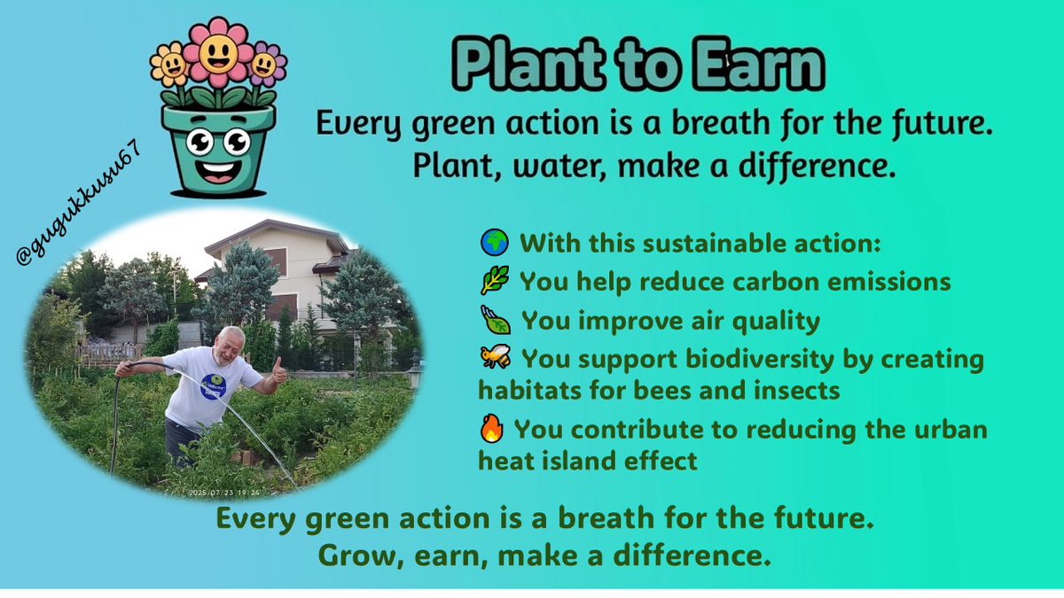 gugukkusu67's tweet image. I wish you success Plant To Earn.
Take a photo while watering your houseplants or garden, let our AI analyze it, and earn B3TR tokens! Give life to plants, give back to nature
#VeBetterDAO #VeWorld #VeFam #vechain #PlantToEarn #Sustainability