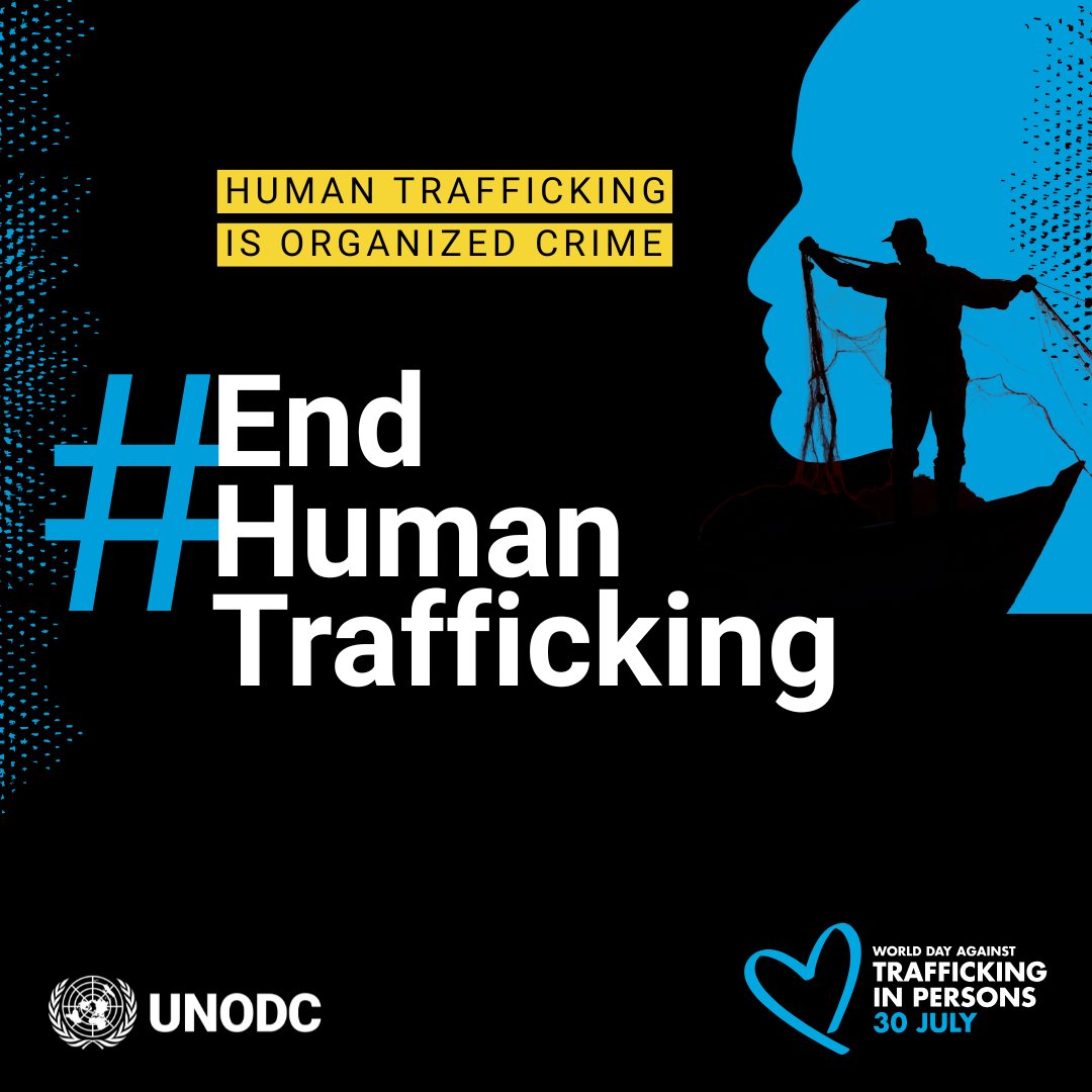 UNODC's tweet image. Many victims stay silent due to trauma and fear of retaliation.
We must create safe reporting channels and remove barriers so survivors can seek help without fear.
We also need laws that protect survivors and justice systems that support and believe them.
#EndHumanTrafficking