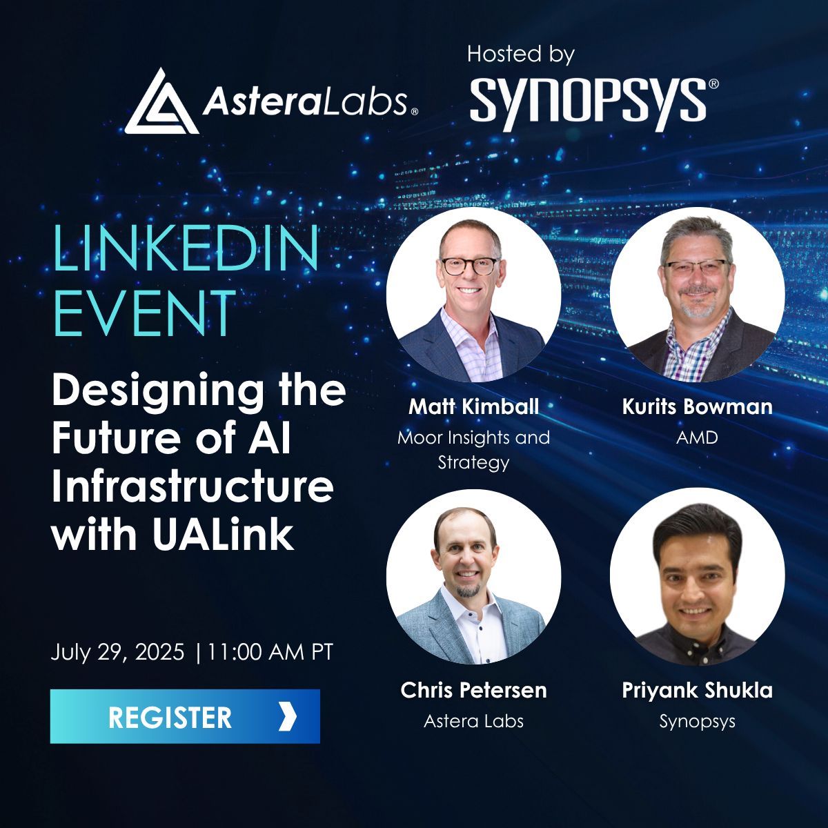 💥 How do we scale AI infrastructure for the future?

Join Astera Labs' Chris Petersen + experts from <a href="/AMD/">AMD</a>, <a href="/Synopsys/">Synopsys</a> &amp; <a href="/MoorInsStrat/">MoorInsightsStrategy</a> on July 29 for a live panel on UALink’s 200G 1.0 spec and the next-gen AI fabric. Hosted by Synopsys. July 29 at 11am PT buff.ly/NDxprUs