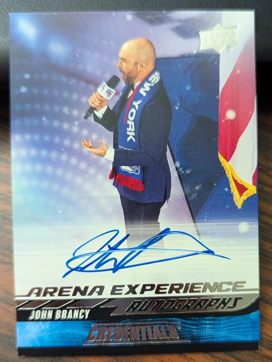 ScottyHockey's tweet image. Not much of a fan of Credentials as a set but I love that @UpperDeckSports inserted a subset that includes a @JohnBrancy auto card. @nyrangers