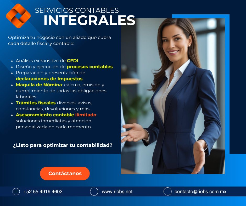 RioBSolutions's tweet image. #contabilidad #ContabilidadEmpresarial #NegociosMéxico #EmpresasSAS #pymesméxico #RESICO #emprendedores #freelance #impuestos #contador #ContadorIndependiente #DeclaracionesFiscales