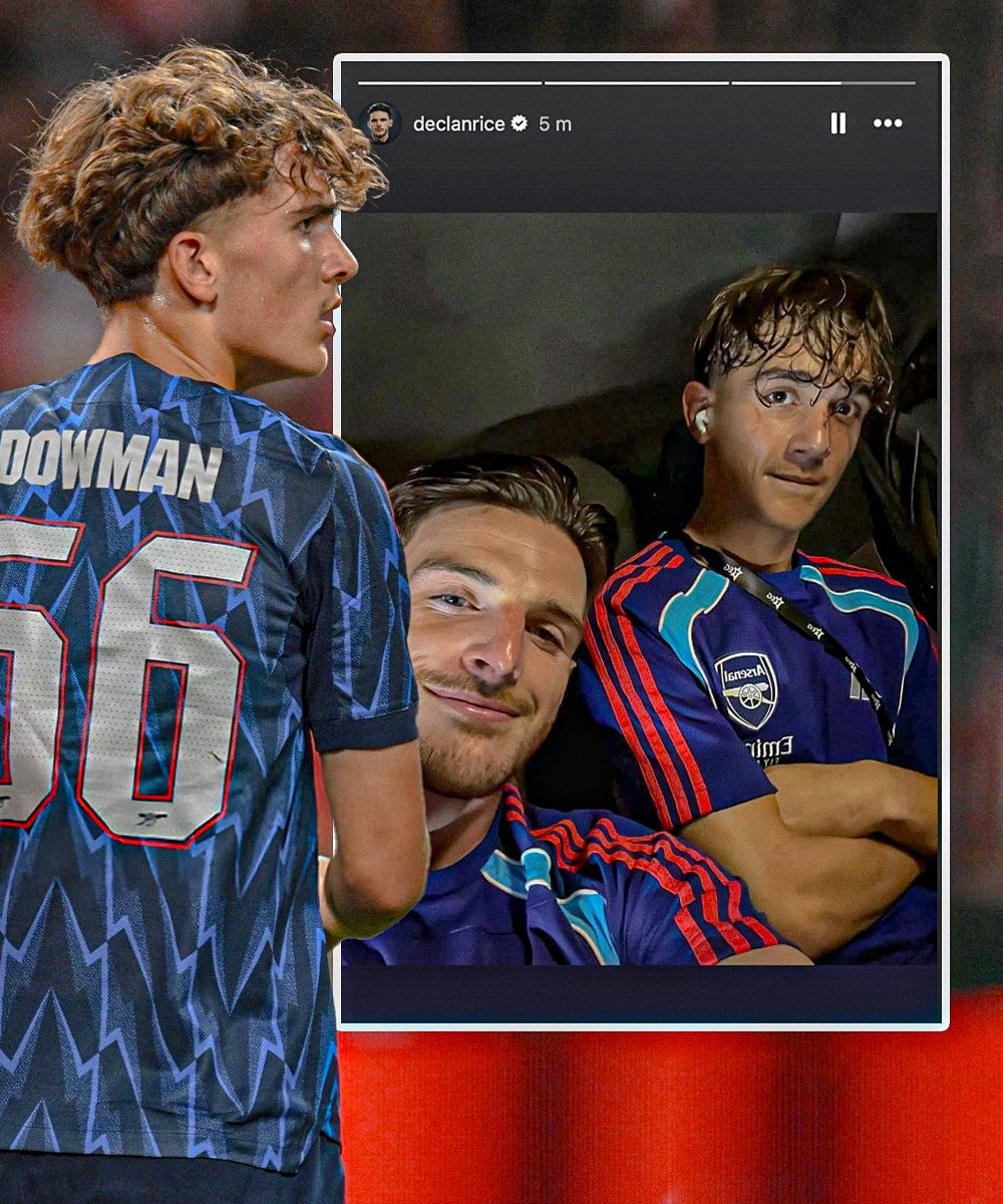now_arsenaI's tweet image. 📸| Declan Rice, via Instagram, with Max Dowman after the win over AC Milan.