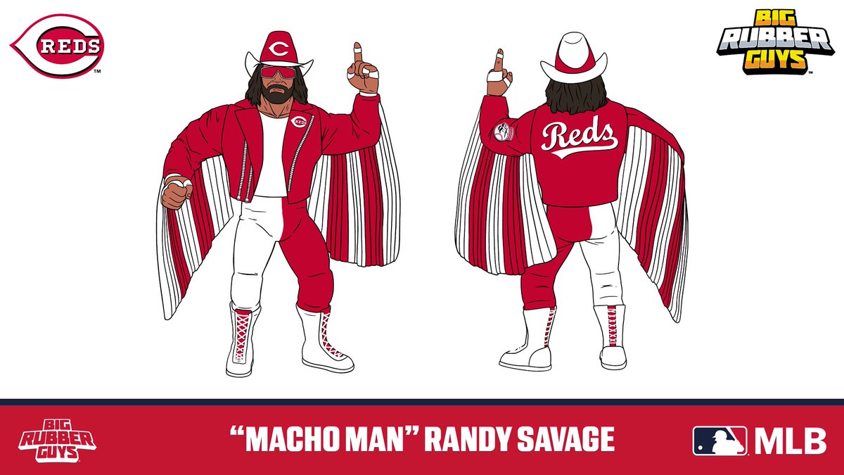 CollectMajor's tweet image. Yes, we are putting out MLB figures but why not mix it up a little bit with wrestling?
We bring you the best of both worlds! Macho Man in Cincinnati Red themed attire!
Randy was famously drafted to the Reds and played in their minor-league system!
CollectMajor.com
