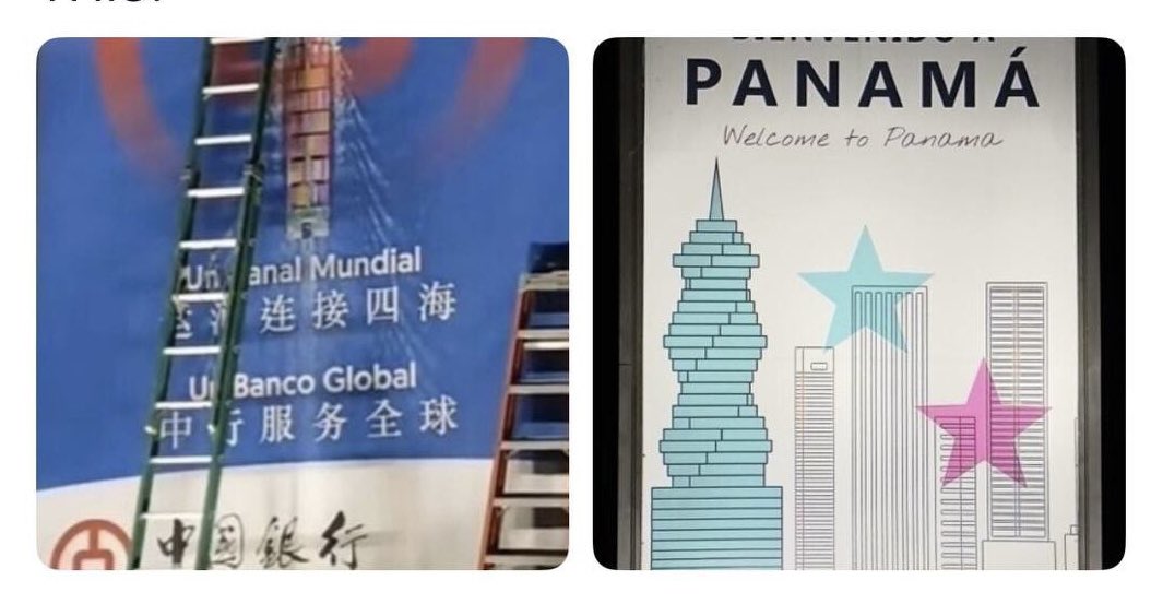 JenCommon's tweet image. The Biden administration looked the other way while China started to take over the Panama Canal as proven by these “welcome to Panama“ signs that were written in Chinese. Trump and Marco Rubio put a stop to this. We have no idea how lucky we are.
Credit to @LauraLoomer who…