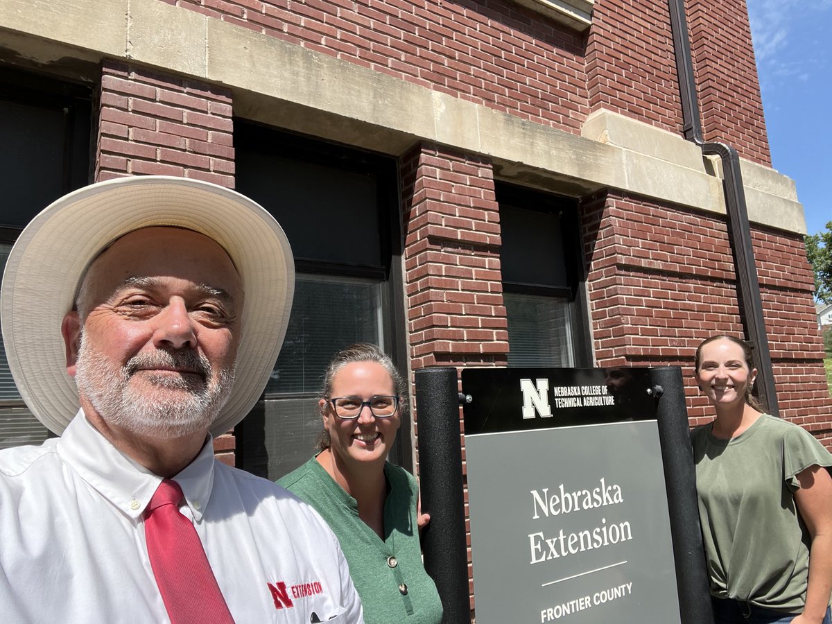#DrCOTR traveling with ⁦<a href="/u_nebraska/">University of Nebraska System</a>⁩ Jeff Gold out to ⁦<a href="/NCTACurtis/">NCTA - Curtis, NE</a>⁩ and stopped by the Frontier ⁦<a href="/UNLExtension/">Nebraska Extension</a>⁩ office. Smiling faces in great places.