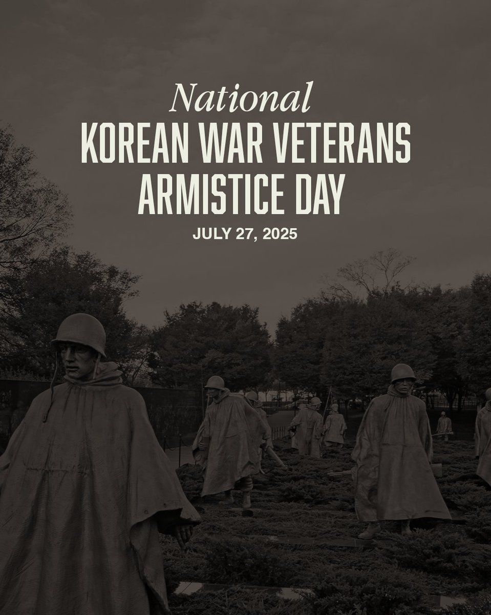 72 years ago, the Korean Armistice Agreement ended combat but not the memory of those who fought. We must never forget the "Forgotten War" and the profound sacrifices made by our veterans, many of whom faced unimaginable conditions and returned to a nation that too often